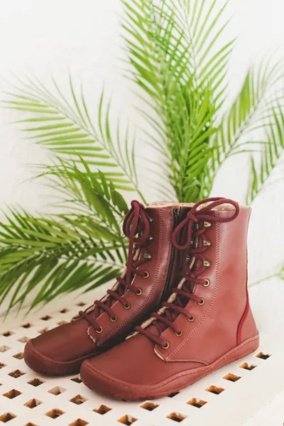 Botines barefoot en una exposición